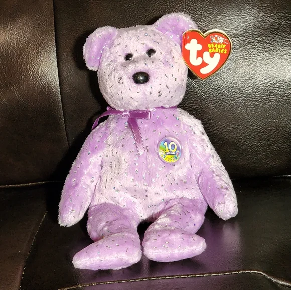 TY Beanie Baby Decade the Purple Bear 2003